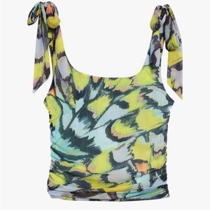 Free People Avenue Print Tank Top In Mint Combo